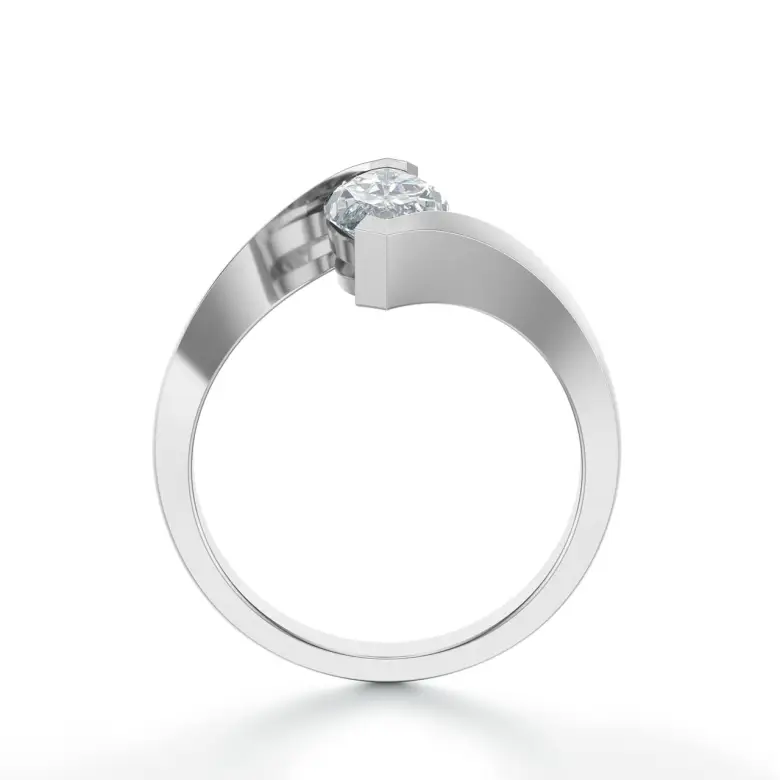 Pierścionek z markizą białe złoto SBP_023